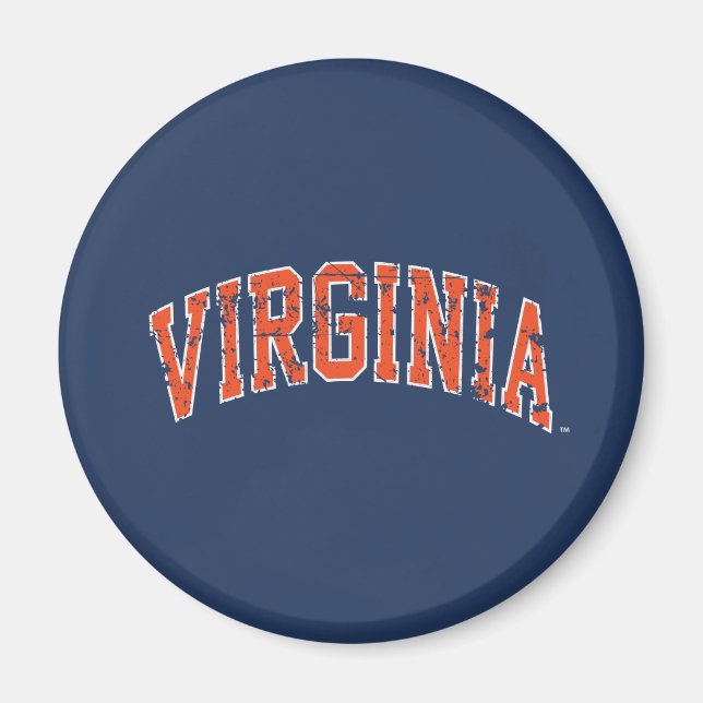 Íman Virginia Wordmark Distressado (Frente)
