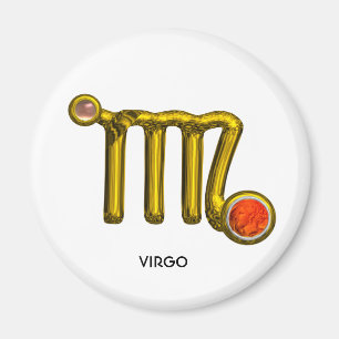 ÍMAN VÍRGO/JÚRI DO AGATO DE LARANJA DOURADO ZODIAC SI