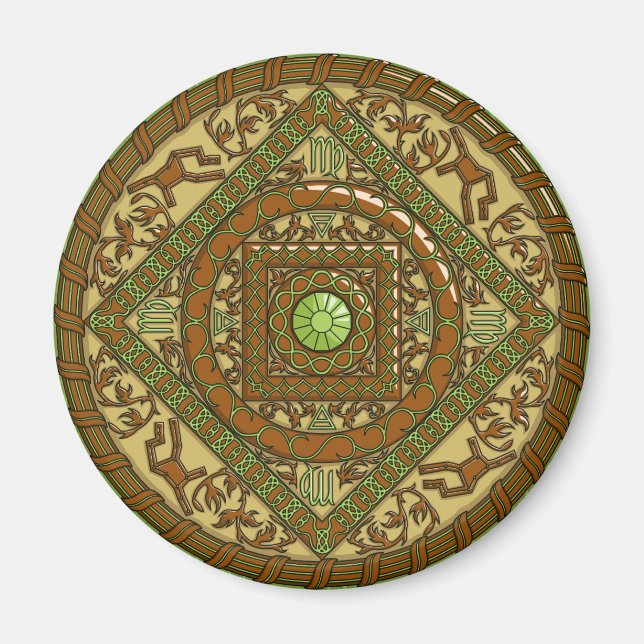 Íman Virgo Mandala Magnet (Frente)