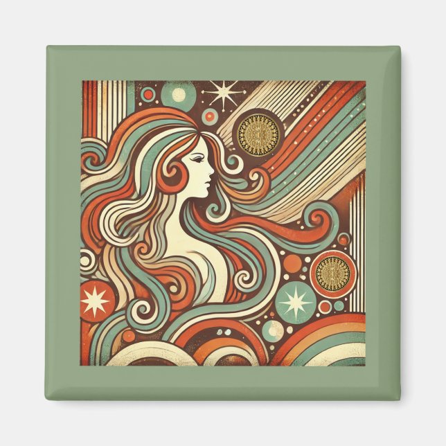 Íman Virgo Zodiac Magnet - Design (Frente)
