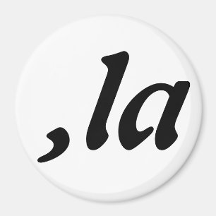 Íman Vírgula La Kamala Harris - design de texto persona