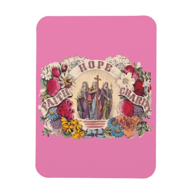 Íman Virtudes teologais Fé, Esperança e Caridade (Vertical)