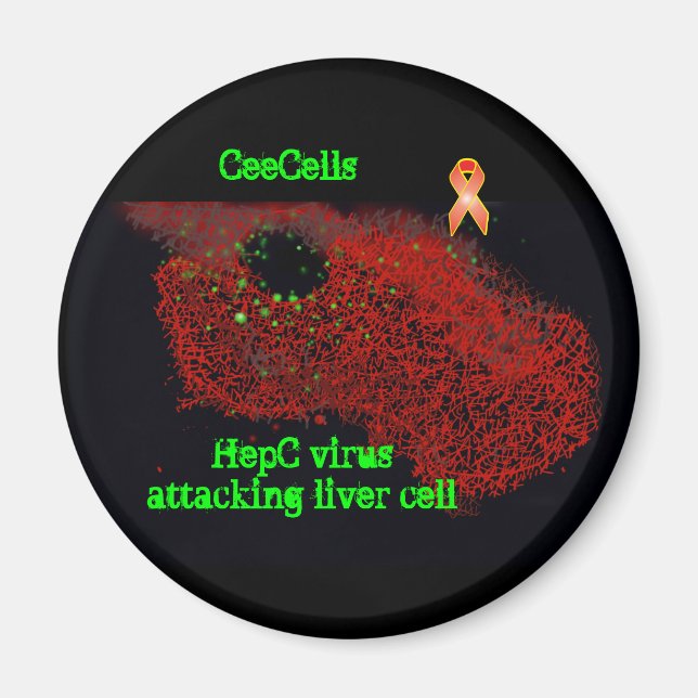 Íman Vírus HepC atacando células do fígado (Frente)