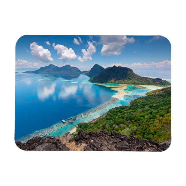 Íman Visão Bela | Topo da Ilha de Bohey Dulang (Horizontal)