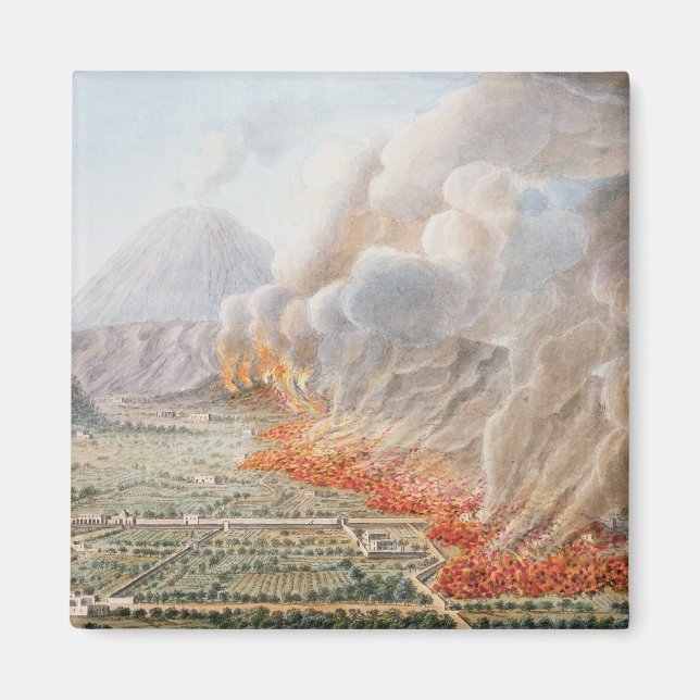 Íman Visão da erupção do Monte Vesúvio, que começou em (Frente)