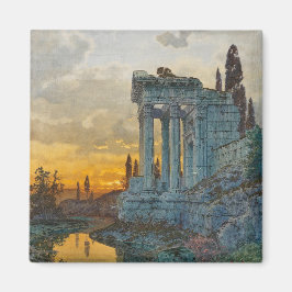 Íman Visão do Sul da Itália com as antigas ruínas roman