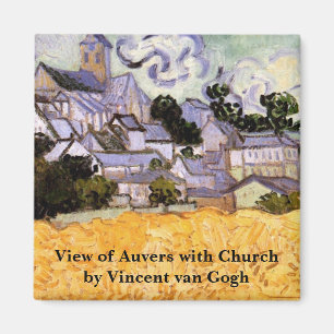 Íman Visão dos Auvers com a Igreja por Vincent van Gog