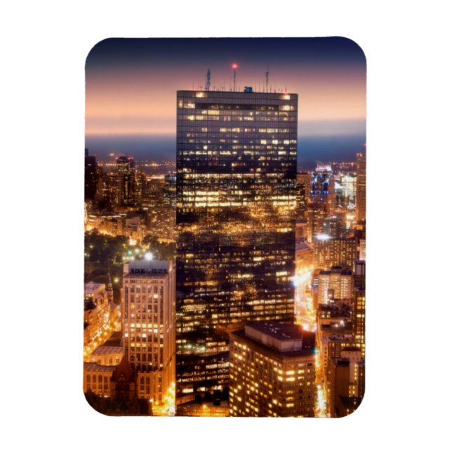 Íman Visão geral de Boston à noite (Vertical)