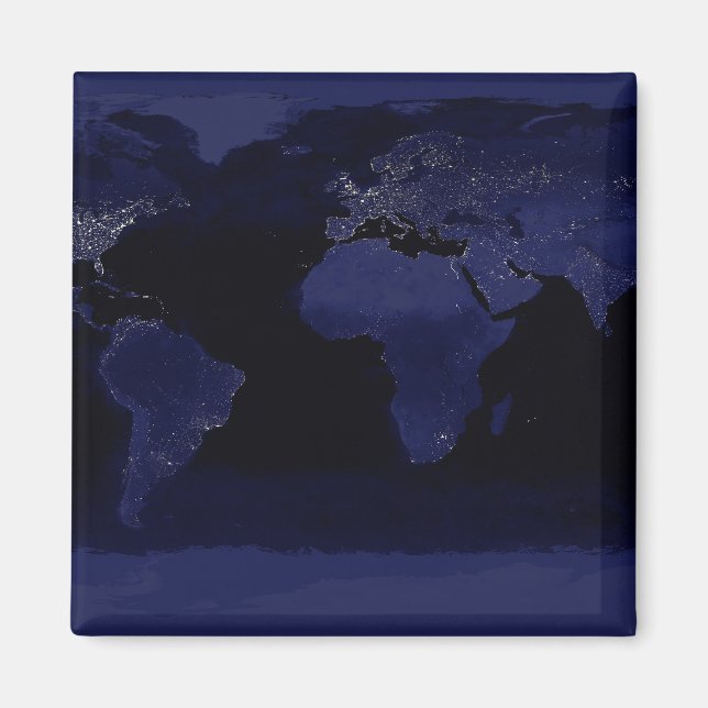 Íman Visão Global das Luzes da Cidade da Terra (Frente)