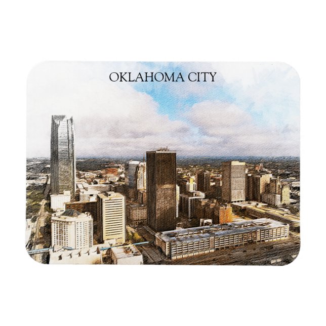 Íman Visão Panorama da Cidade de Oklahoma (Horizontal)