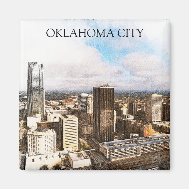 Íman Visão Panorama da Cidade de Oklahoma (Frente)