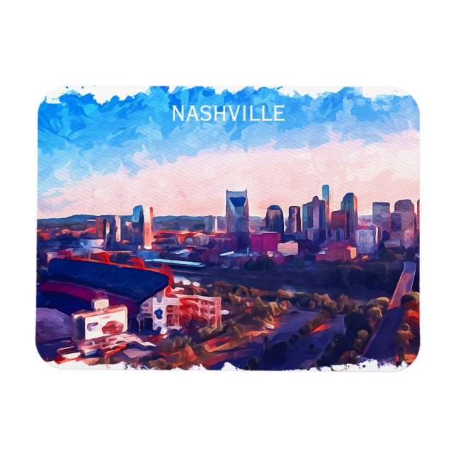 Íman Visão Panorama de Nashville Tennessee (Horizontal)