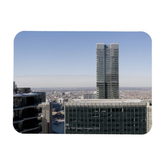 Íman Visão panorâmica aérea ampla de Chicago, com (Horizontal)