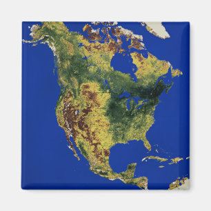 Íman Visão Topográfica da América do Norte e Central