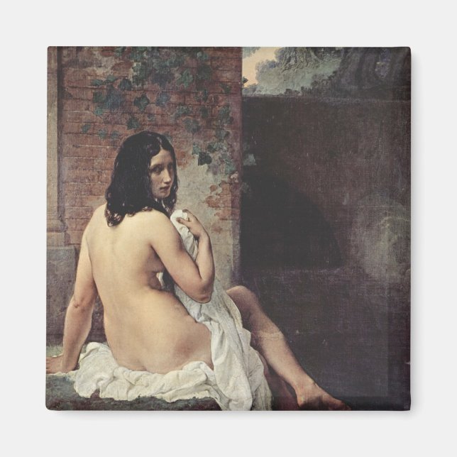 Íman Visão traseira de um couro (Francesco Hayez) (Frente)