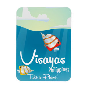 Íman Visayas, poster de viagens de desenho filipino