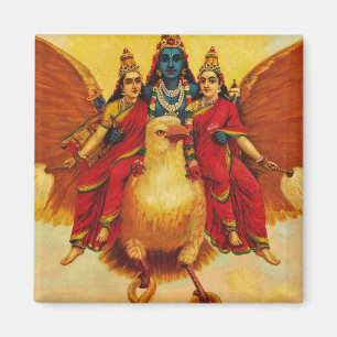 Íman Vishnu, Garuda, Vahana por Raja Ravi Varma