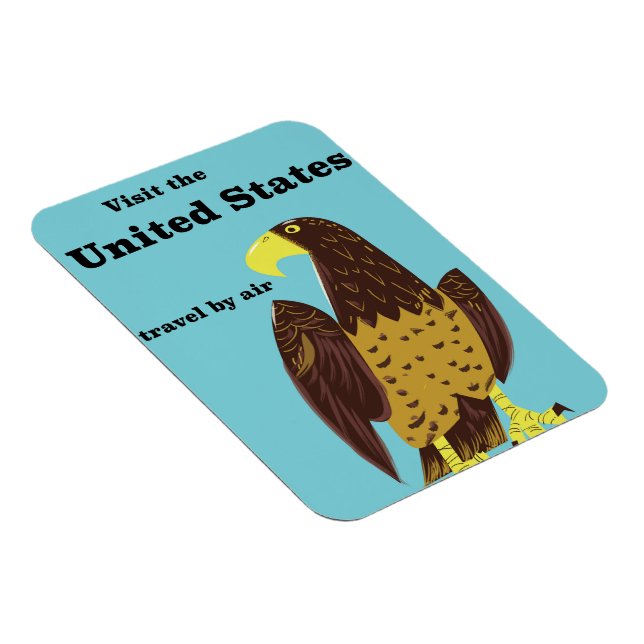 Íman Visite o pôster de viagem dos Estados Unidos (Lado Direito)