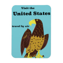 Visite o pôster de viagem dos Estados Unidos
