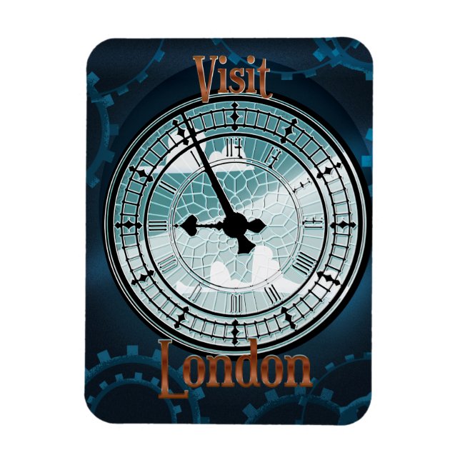 Íman Visite o pôster de viagem vitoriano de Londres (Vertical)