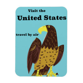 Íman Visite o Poster de viagens dos Estados Unidos