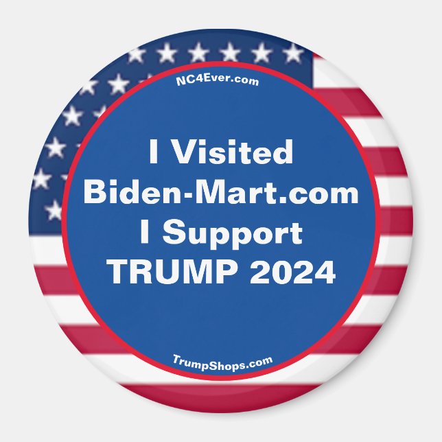 Íman Visitei Biden-Mart.com Magnet Frigorífico (Frente)
