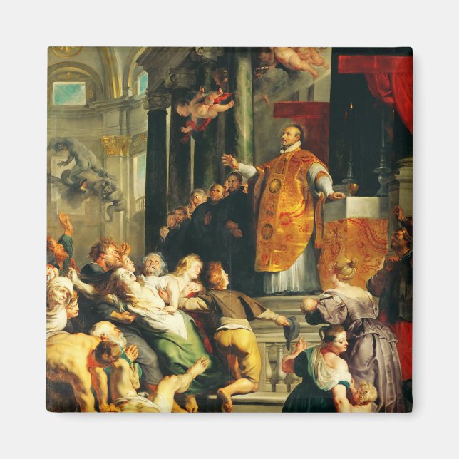 Íman Visões de Ignatius por Peter Paul Rubens (Frente)