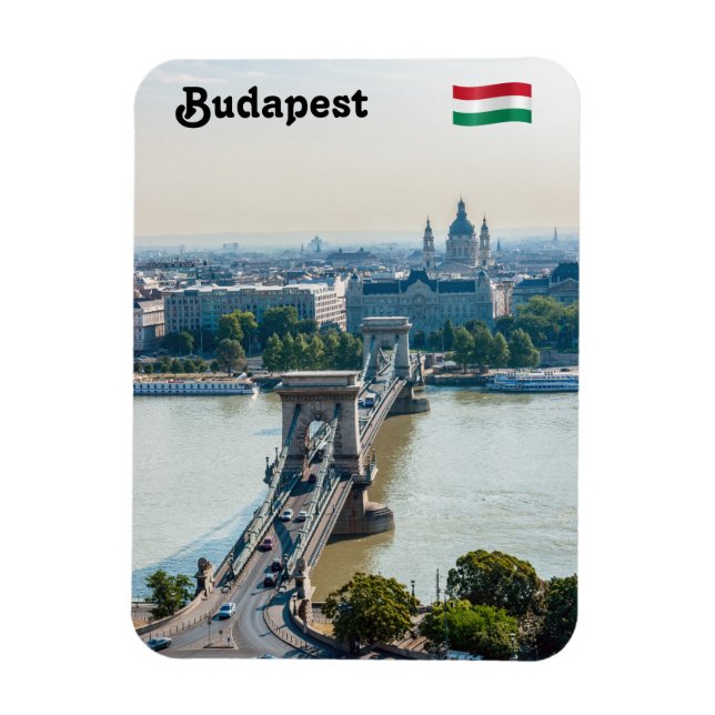 Íman Vista aérea da Cadeia Bridge - Budapeste (Vertical)
