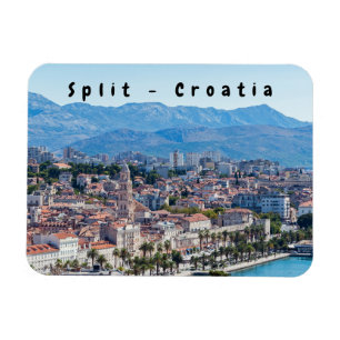Íman Vista aérea da frente marítima da cidade de Split,
