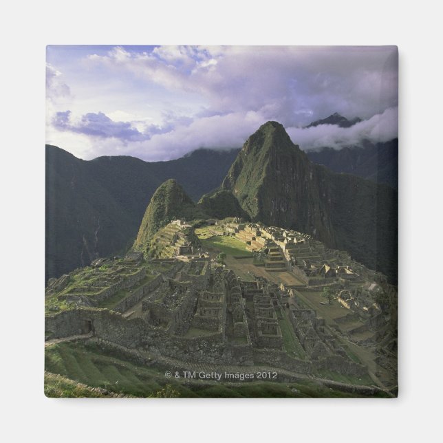 Íman Vista aérea de Machu Picchu, Peru (Frente)