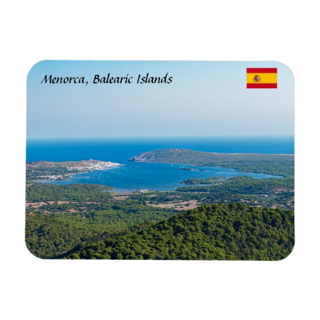Íman Vista aérea de Menorca desde o cume do Monte Toro (Horizontal)