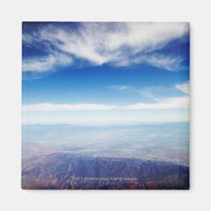 Íman Vista aérea de montanhas vermelhos marrom