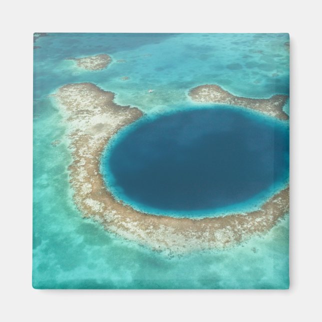 Íman Vista aérea do Blue Hole, veleiro ancorado (Frente)