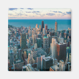 Íman Vista Aérea do Horizonte de Chicago Paisagem Urban