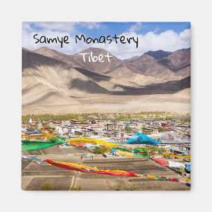 Íman Vista aérea do mosteiro Samye - Tibete, Ásia