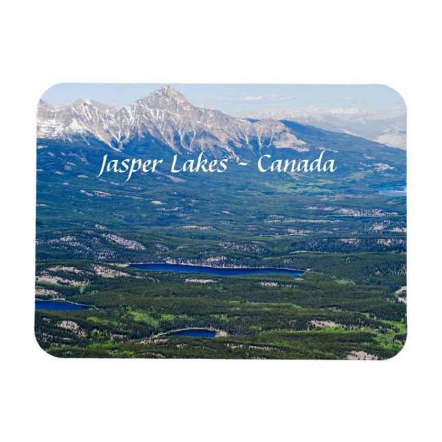 Íman Vista aérea dos lagos de Jasper - Canadá (Horizontal)