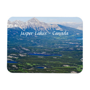 Íman Vista aérea dos lagos Jasper - Canadá