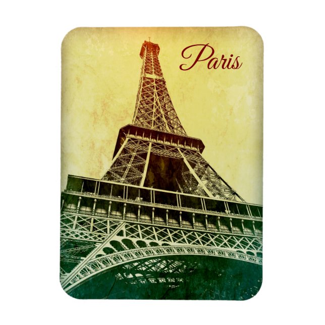 Íman Vista antiga da Torre Eiffel em Paris (Vertical)