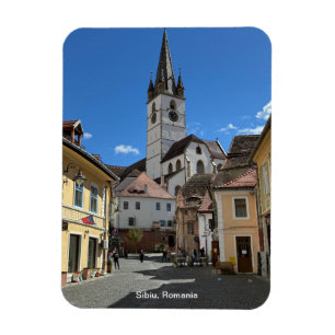 Íman Vista atraente de Sibiu, Romênia em um