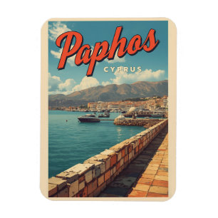 Íman Vista da água de Pafos, presentes de lembrança de