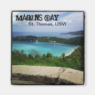 Íman Vista da baía de Magens, St Thomas, USVI