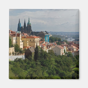 Íman Vista da Catedral de São Vito, Praga, República Tc