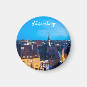 Íman Vista da cidade antiga de Nuremberga à noite