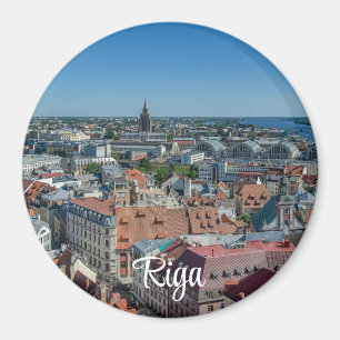 Íman Vista da cidade antiga de Riga de cima
