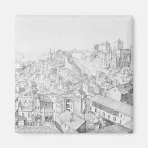 Íman Vista da cidade de Avignon e de seus arredores