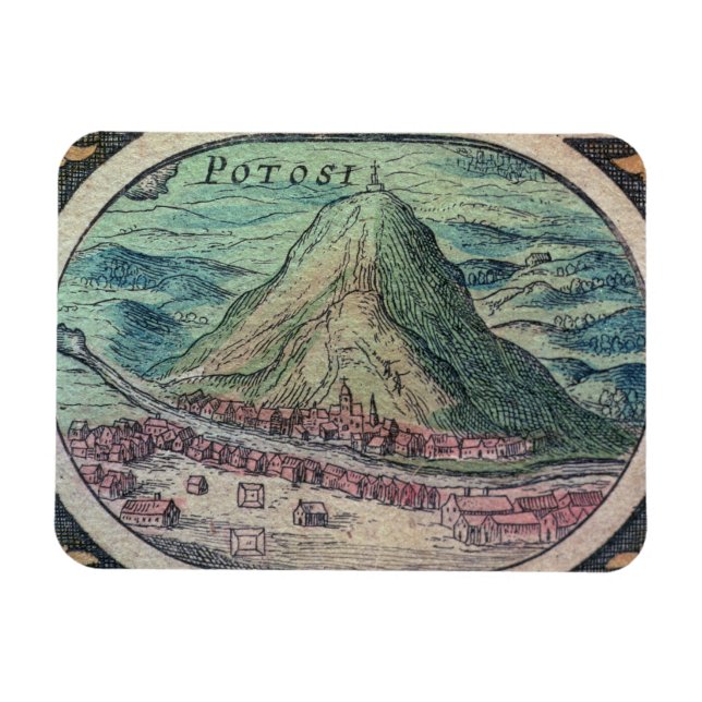 Íman Vista da cidade de Potosi, Bolívia, com fama (Horizontal)