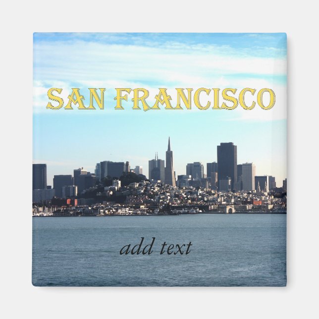 Íman Vista da cidade de São Francisco na baía (Frente)