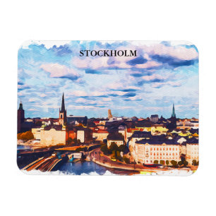 Íman Vista da Cidade do Panorama, Suecia Estocolmo