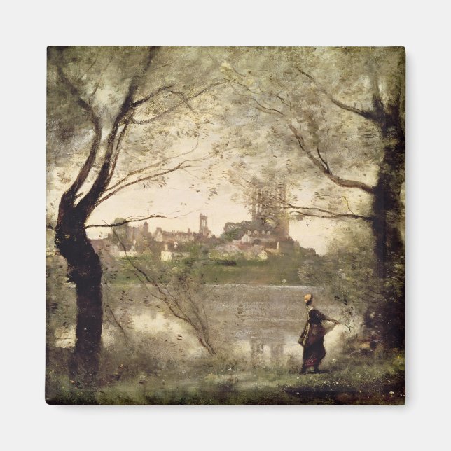 Íman Vista da Cidade e Catedral de Mantes (Frente)