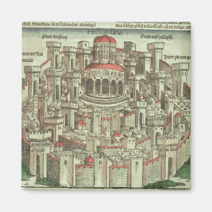 Íman Vista da cidade murada de Jerusalem que mostra o T